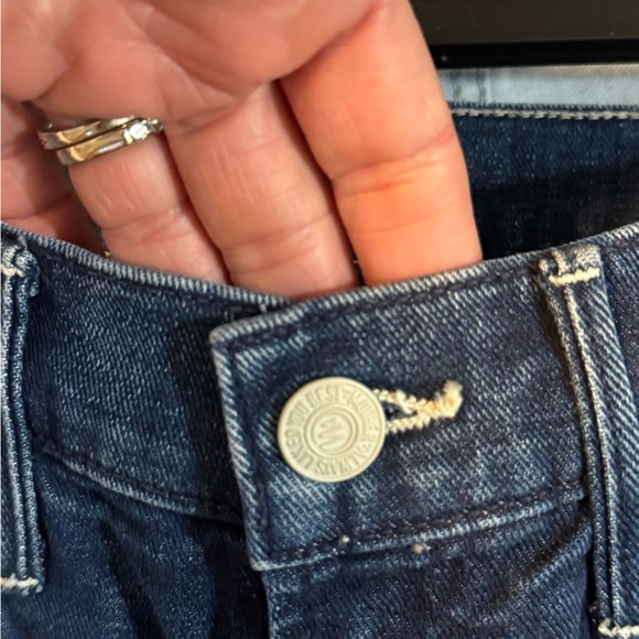 MOTHER Dark Blue Straight Leg Jeans - Picture 7 of 14